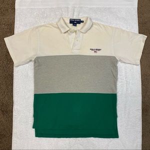 Vintage Polo Sport Ralph Lauren Colorblock Polo Shirt Size S